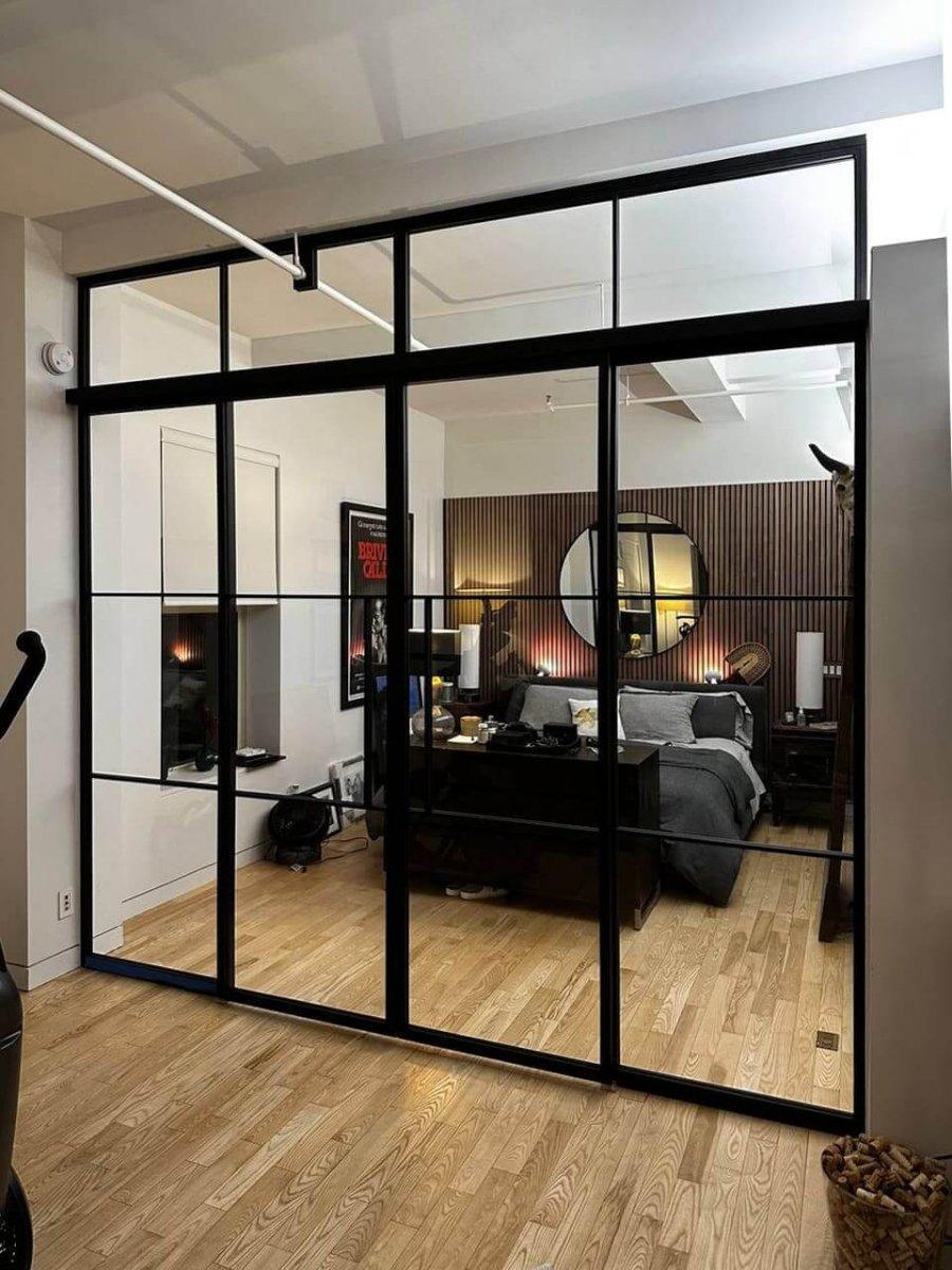 Steel Partitions – Sliding Doors